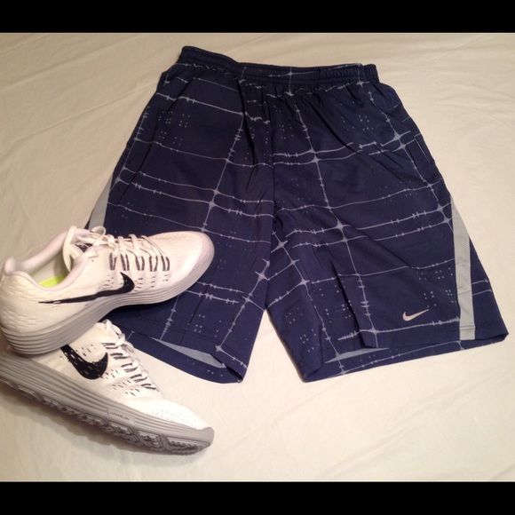 Nike men's shorts blue gray - Picture 1 of 2